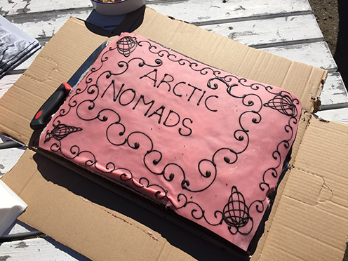 Arctic Nomads cake. The event was sponsored by Pisiffik.